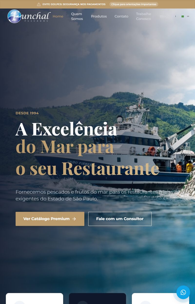 Case Funchal Pescados, Site + Marketing